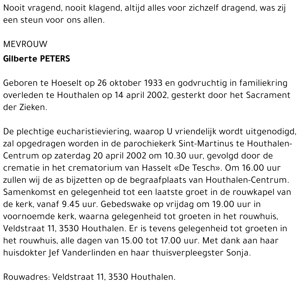 Gilberte Peters