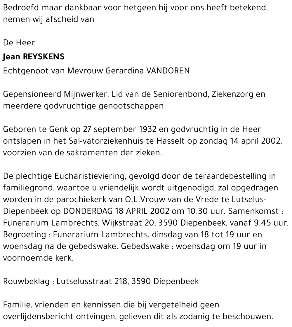 Jean REYSKENS