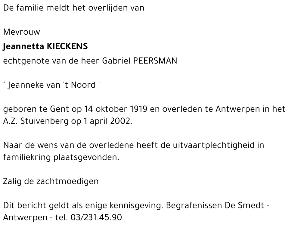 Jeannetta KIECKENS
