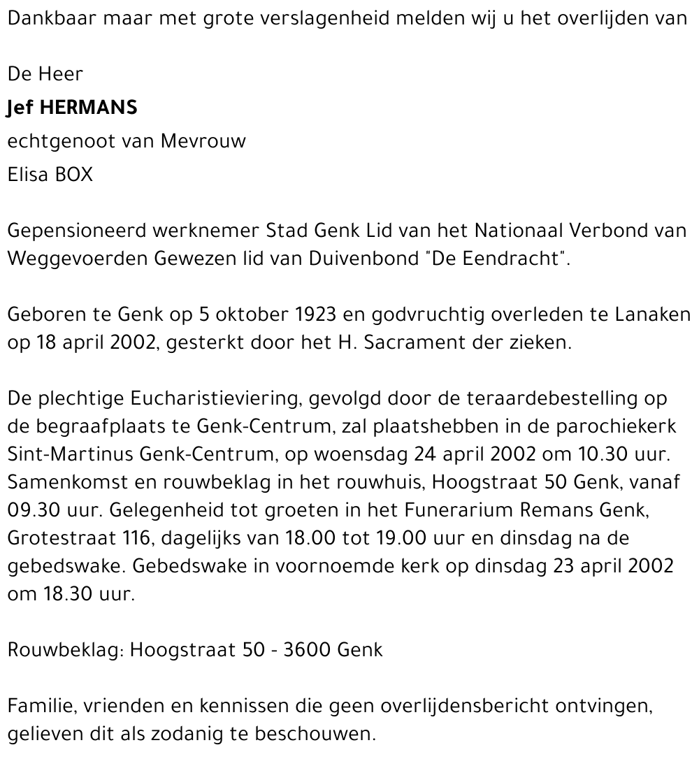 Jef HERMANS