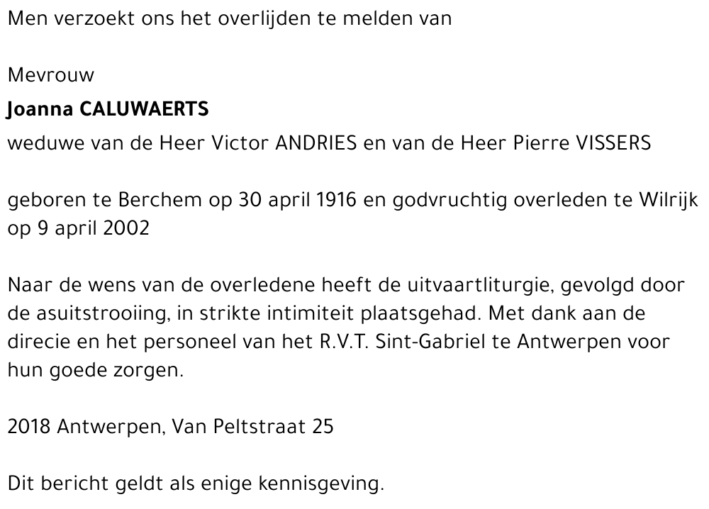 Johanna CALUWAERTS