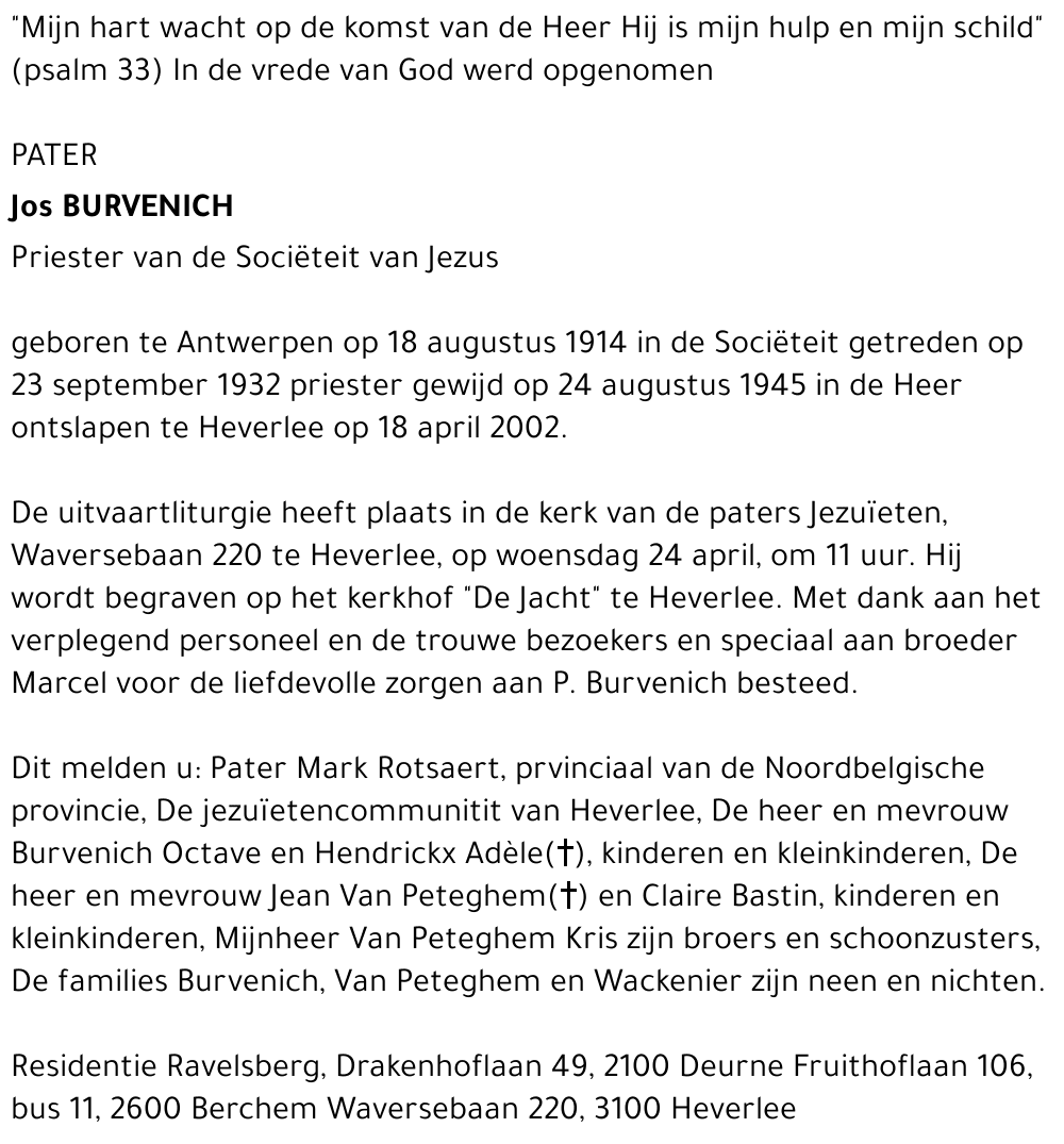 JOS BURVENICH
