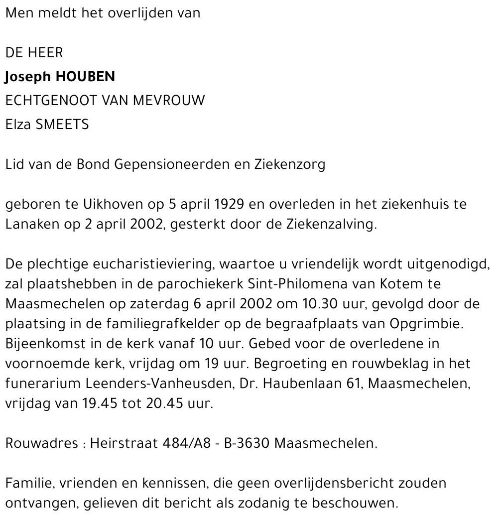 Joseph Houben
