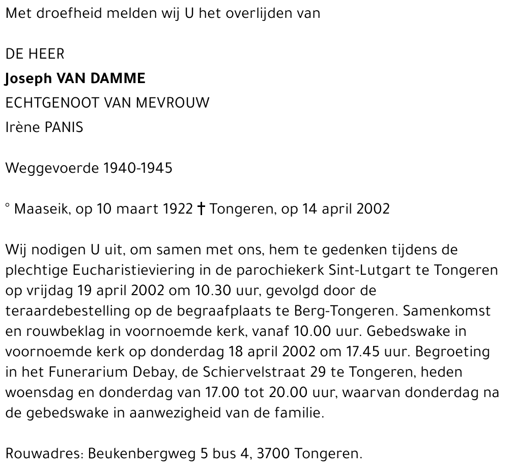 Joseph Van Damme