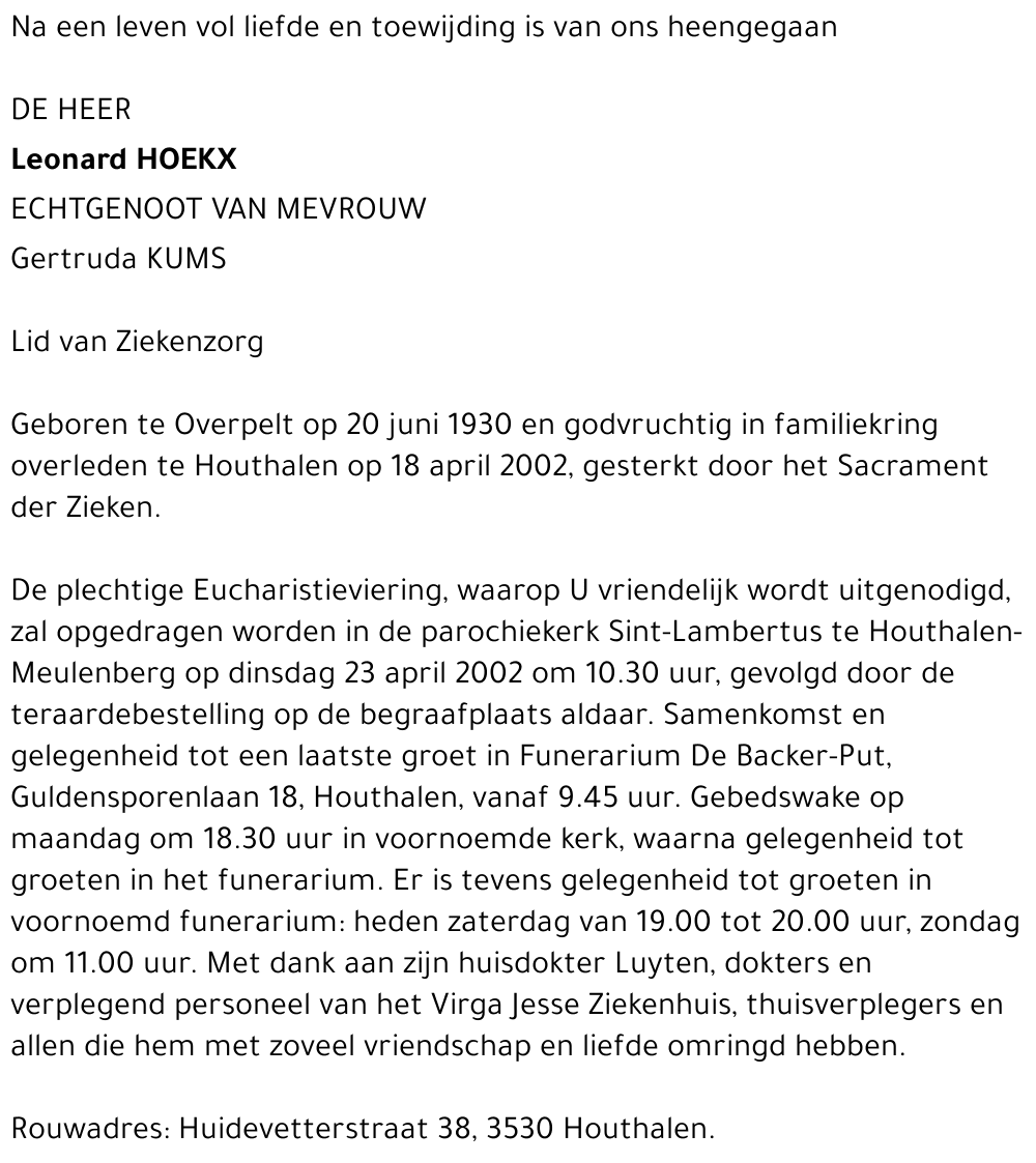 Leonard Hoekx
