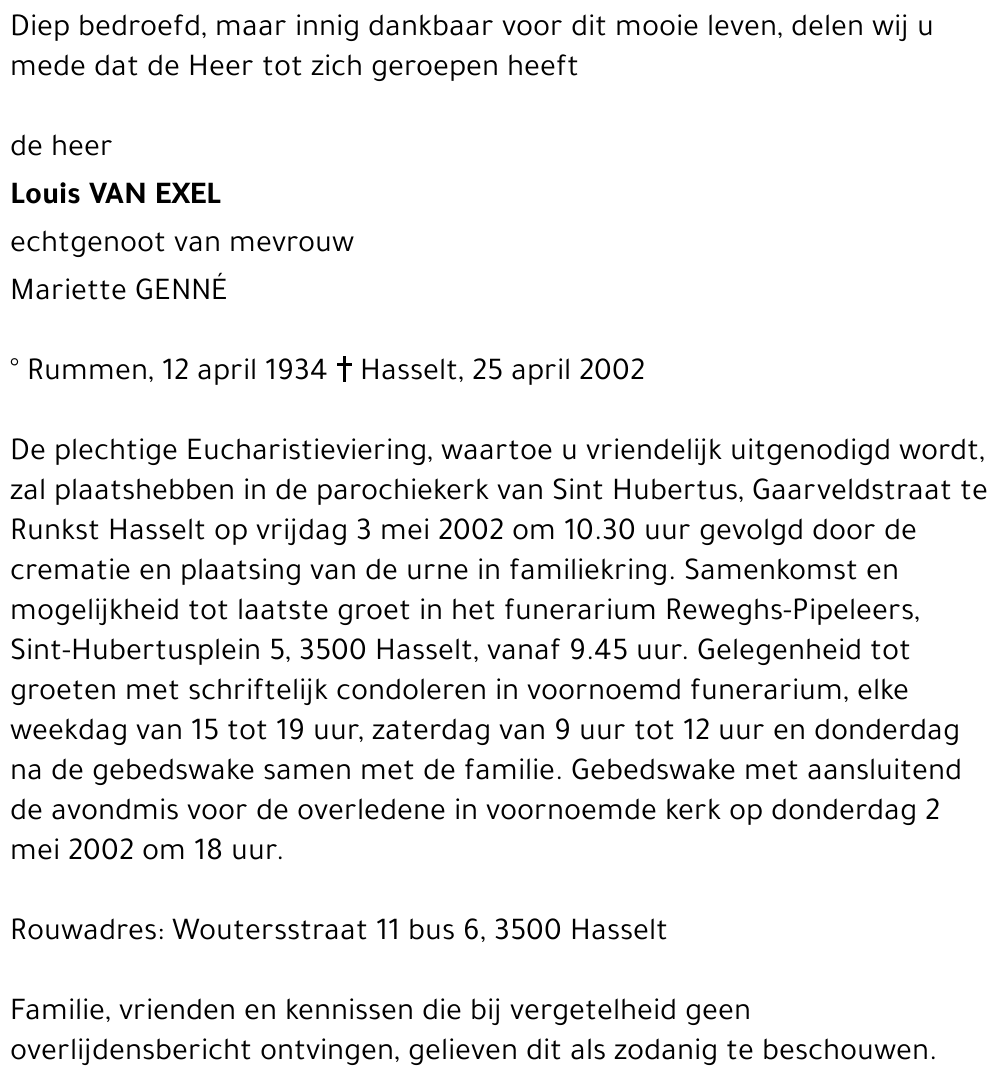 Louis VAN EXEL