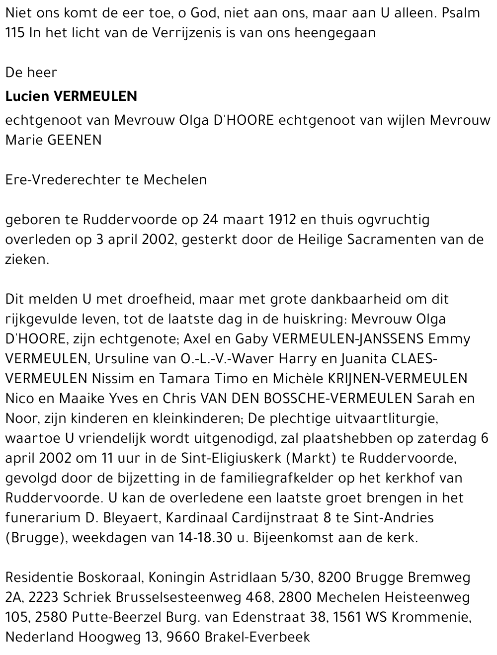 LUCIEN VERMEULEN