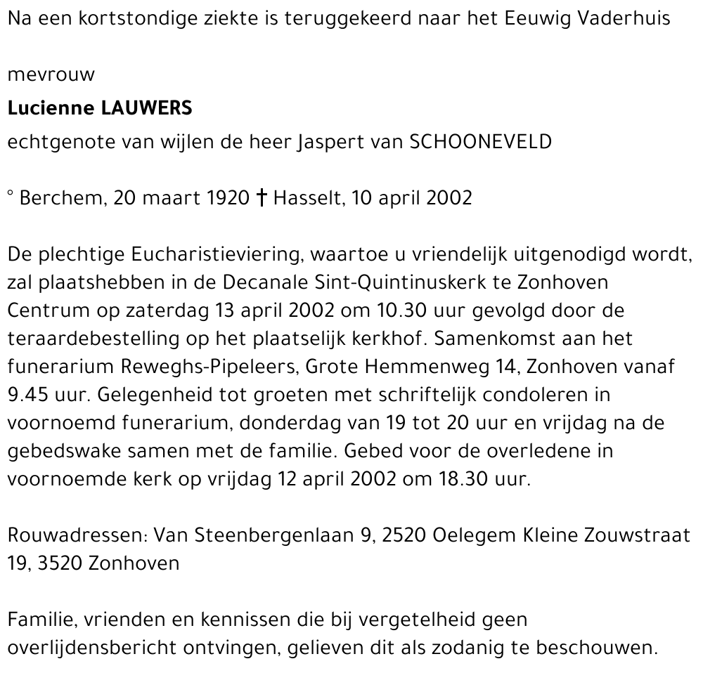 Lucienne LAUWERS