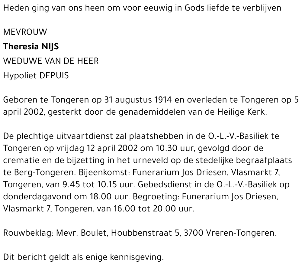 Nijs Theresia
