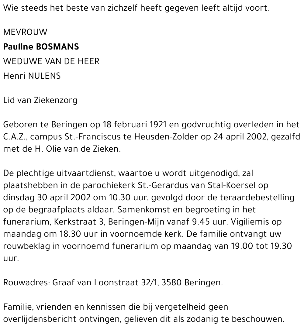 Pauline Bosmans