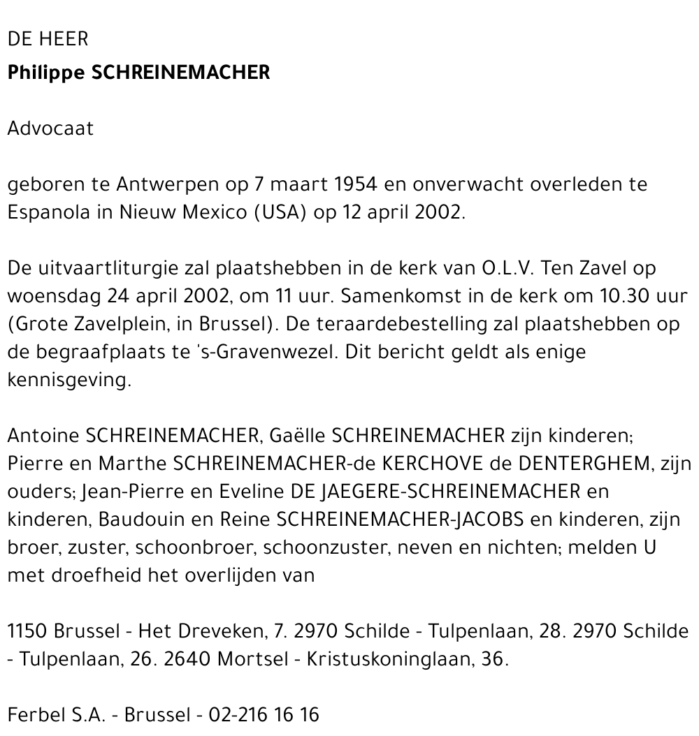 PHILIPPE SCHREINEMACHER