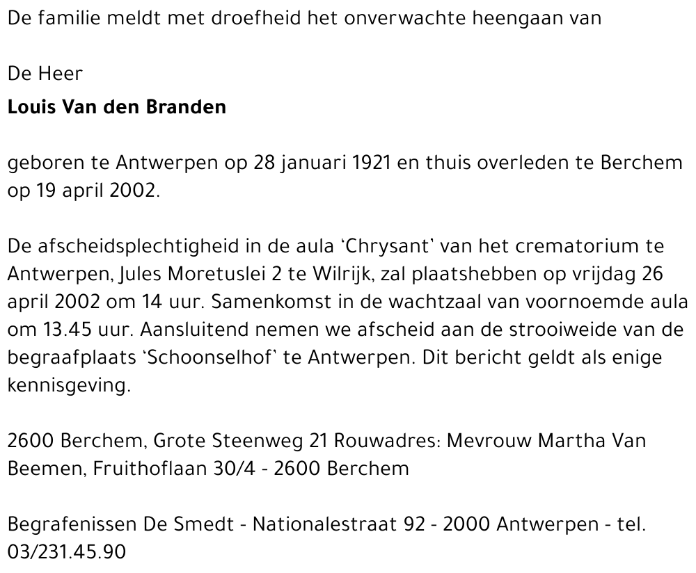 Pieter Lodewijk Van den Branden