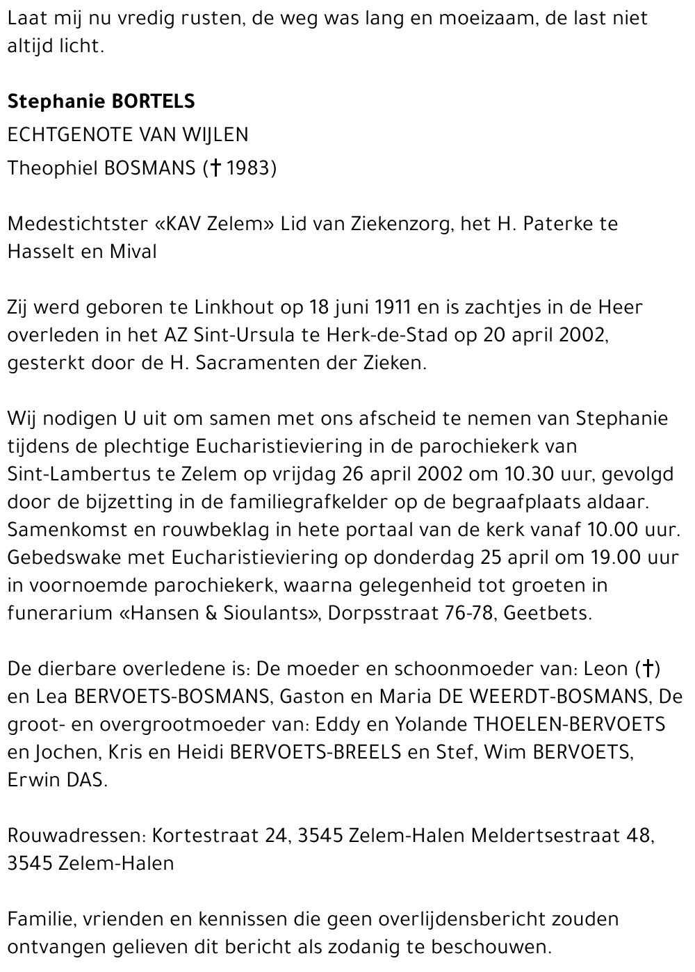 Staphanie Bortels
