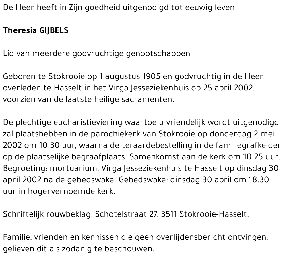Theresia Gijbels