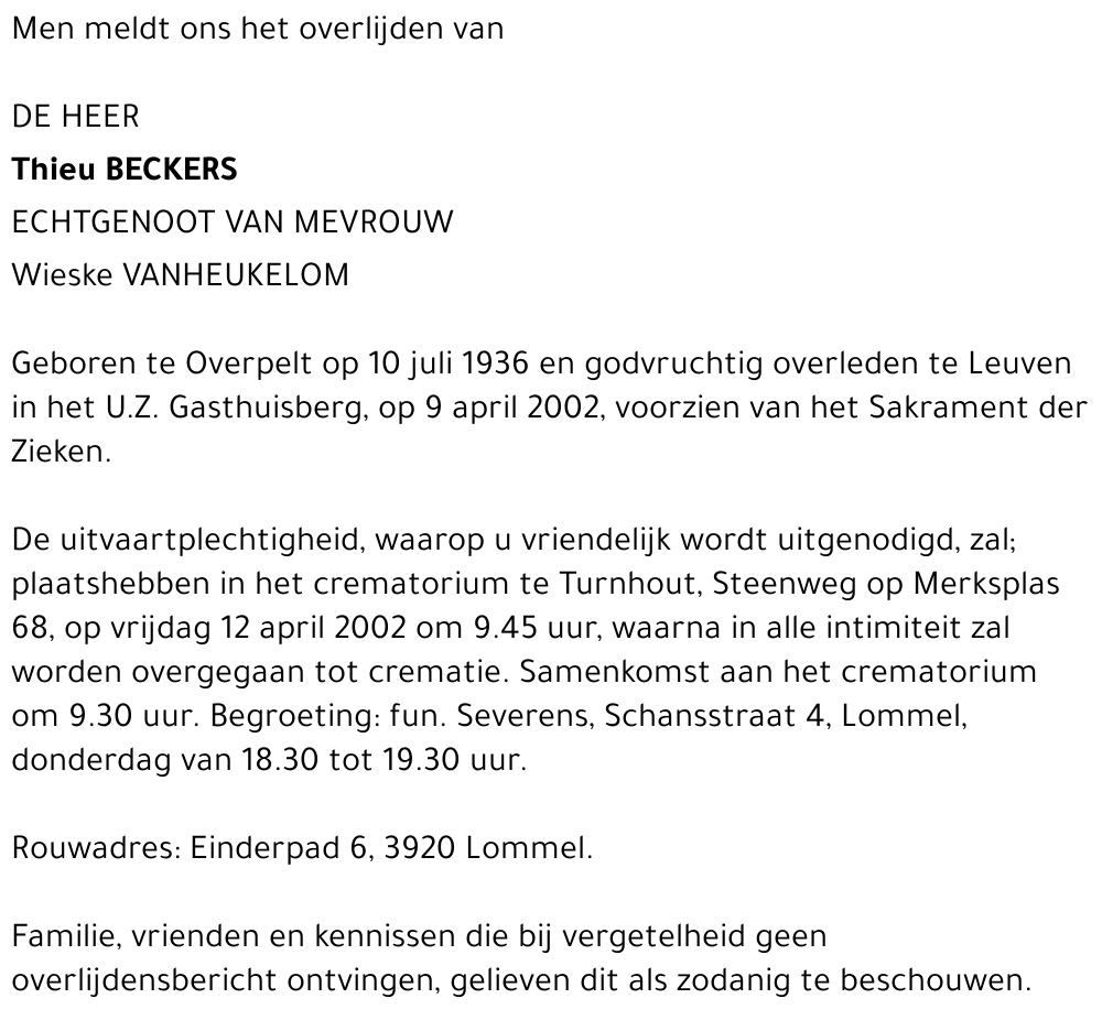 Thieu Beckers