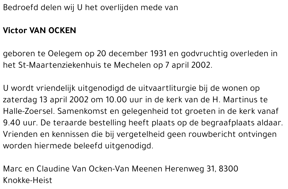 Victor Van Ocken
