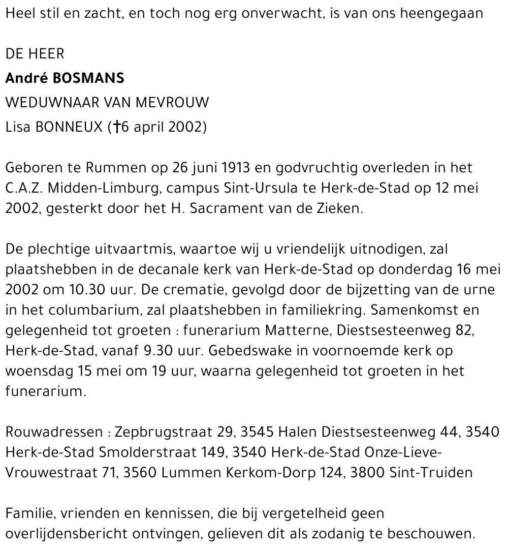 André Bosmans