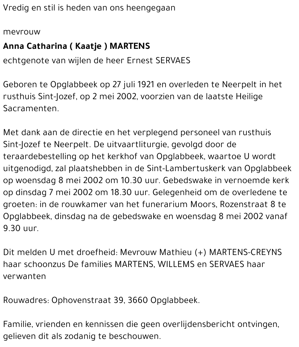 Anna Catharina Martens