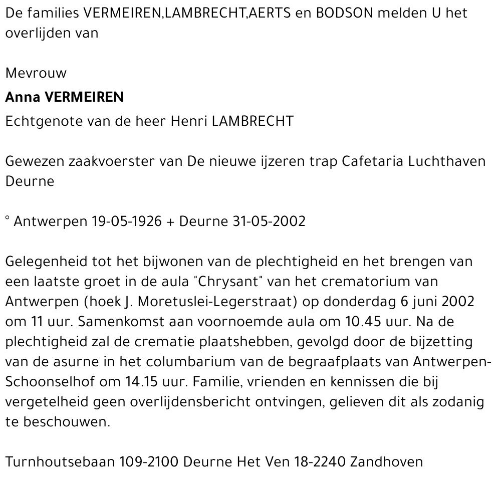 Anna VERMEIREN