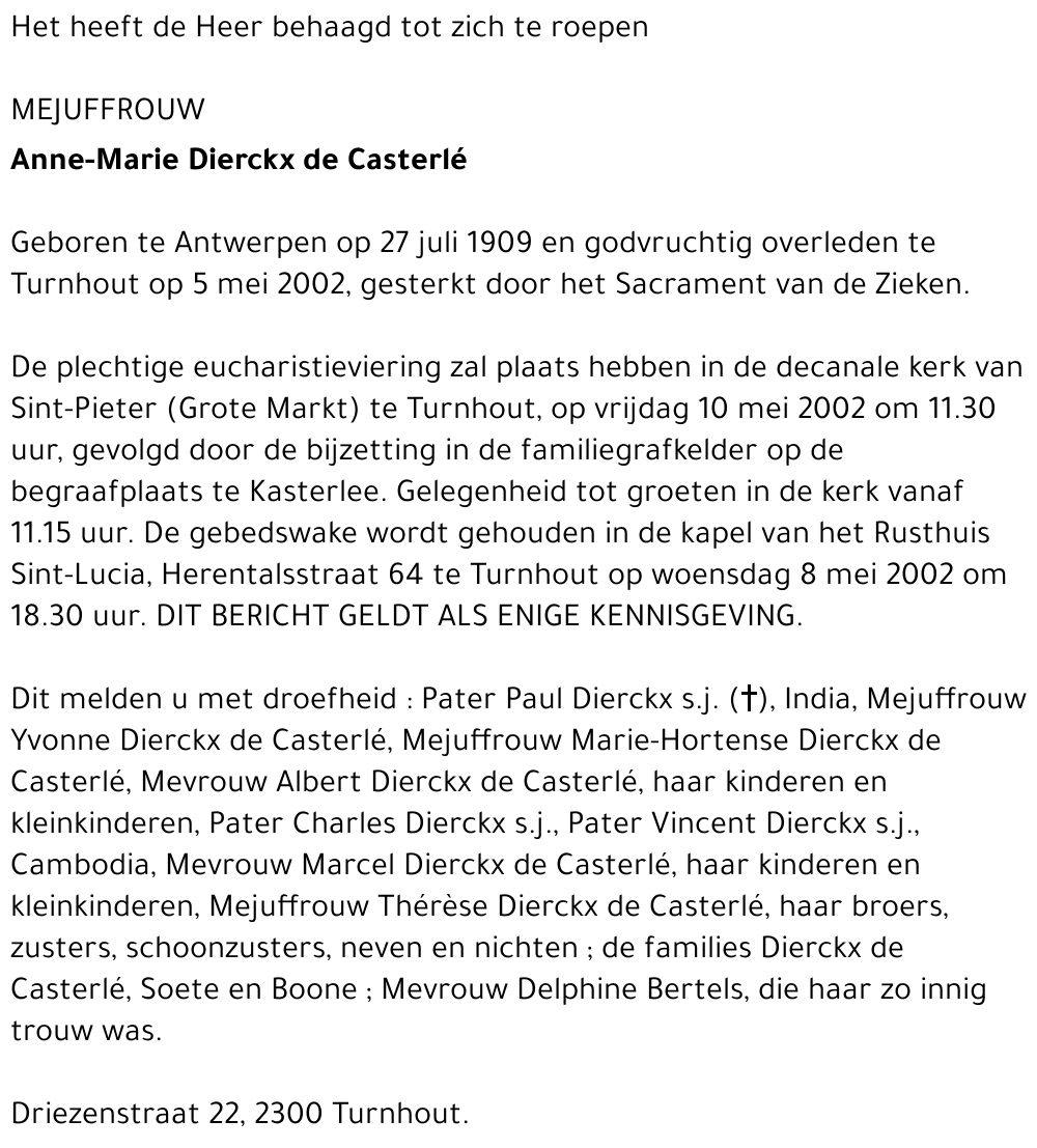 Anne-Marie Dierckx de Casterlé