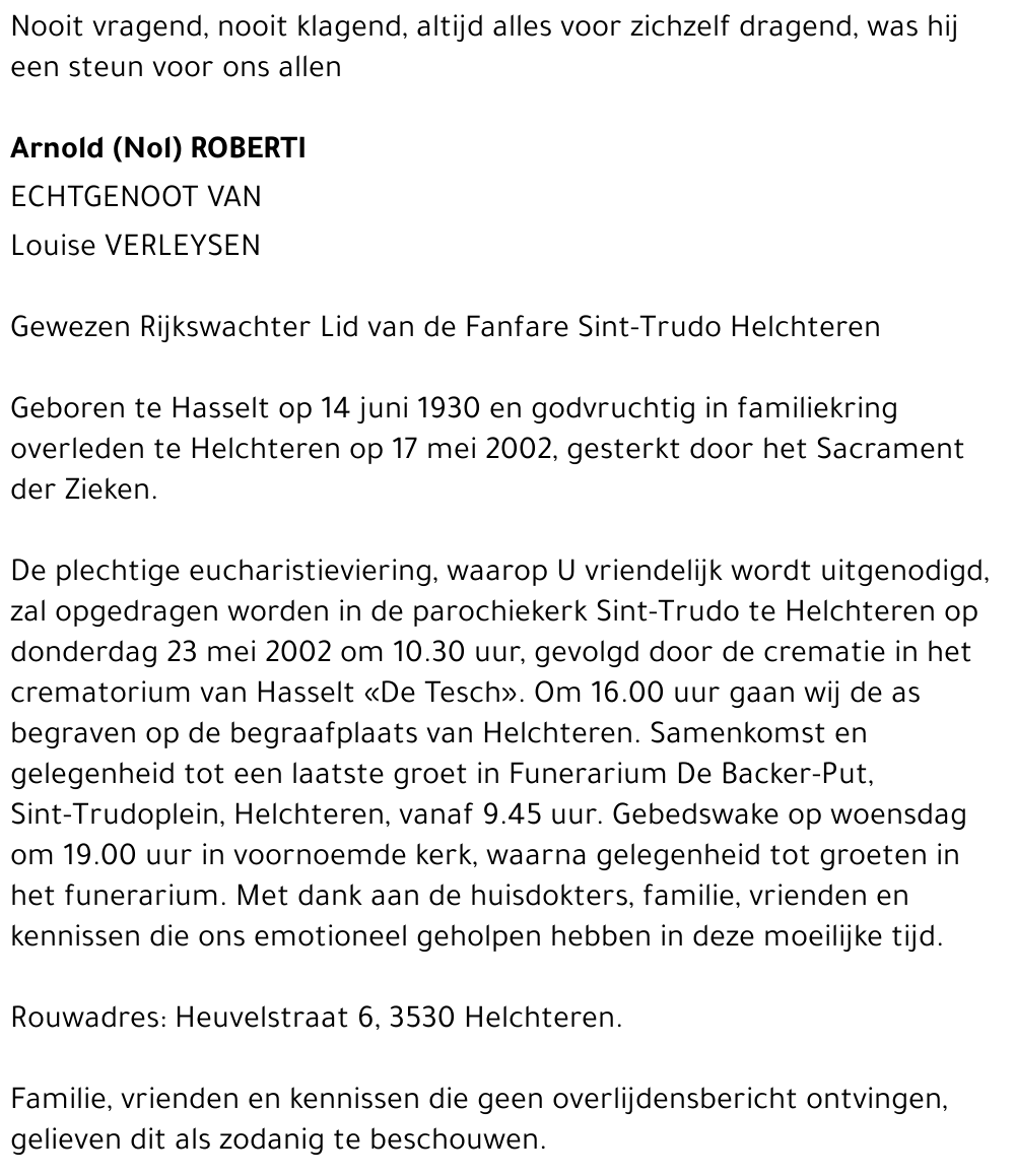 Arnold (Nol) Roberti