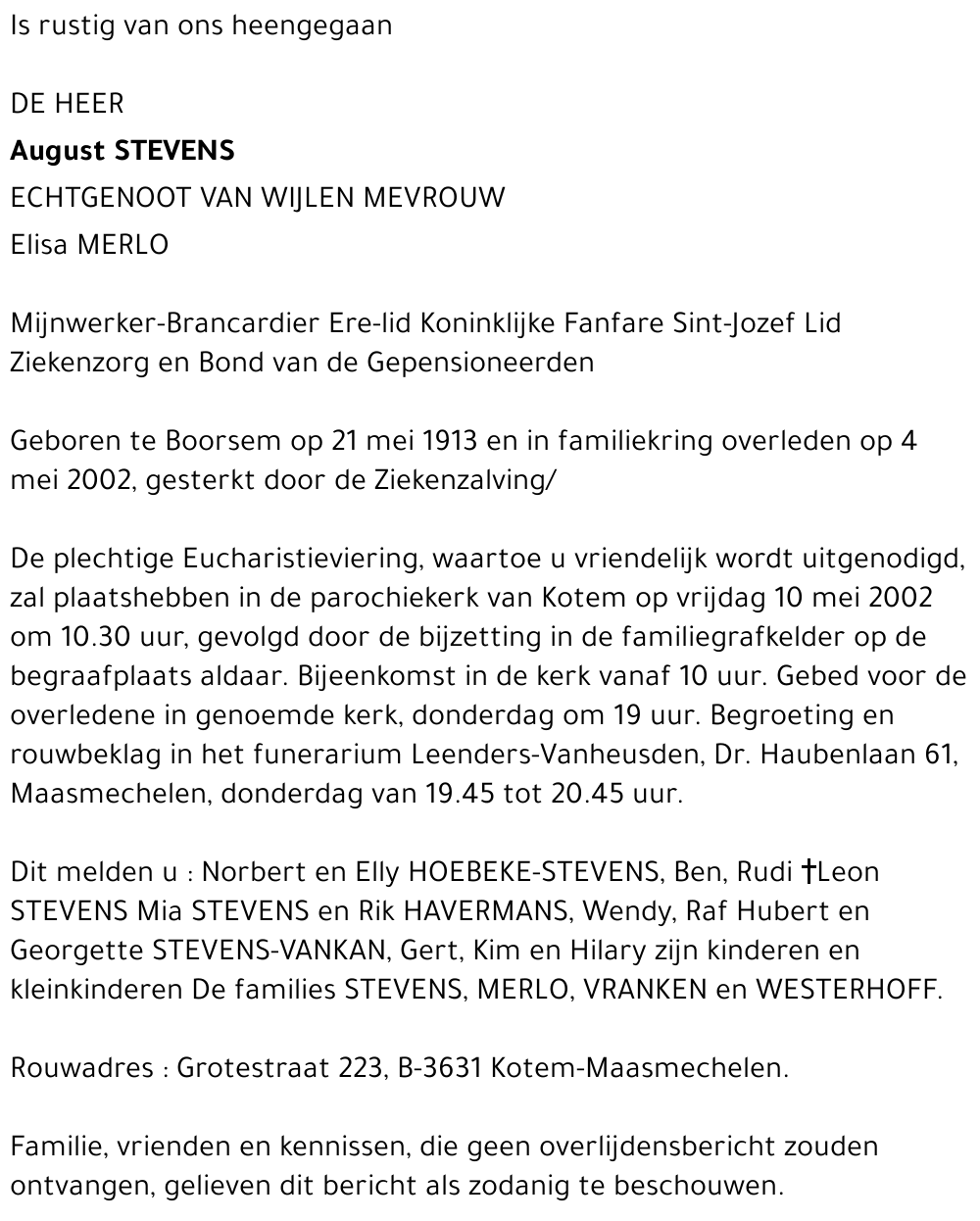 August Stevens