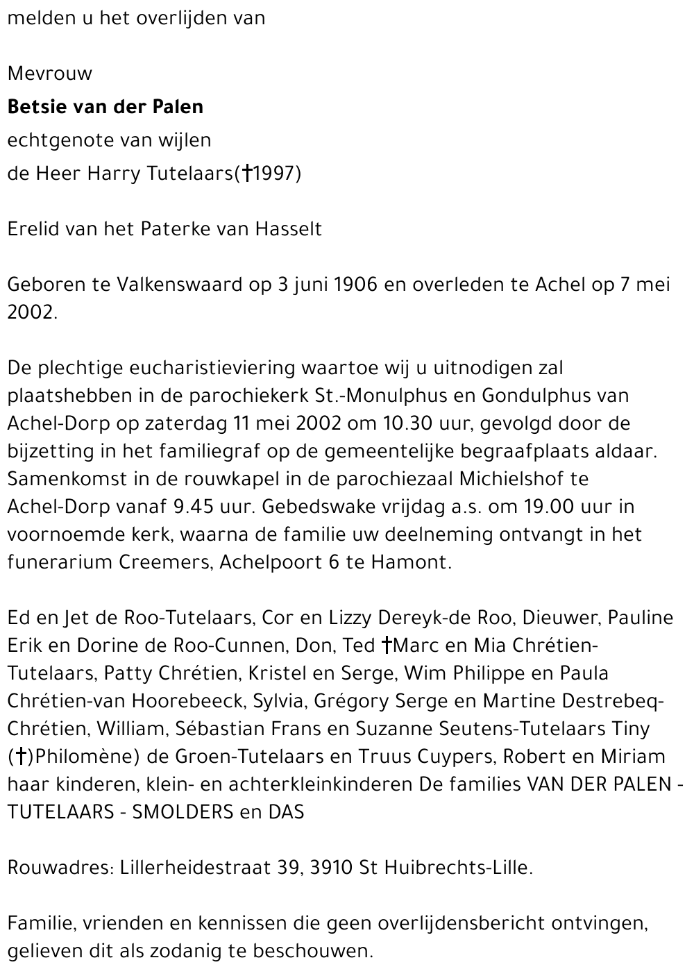 Betsie van der Palen
