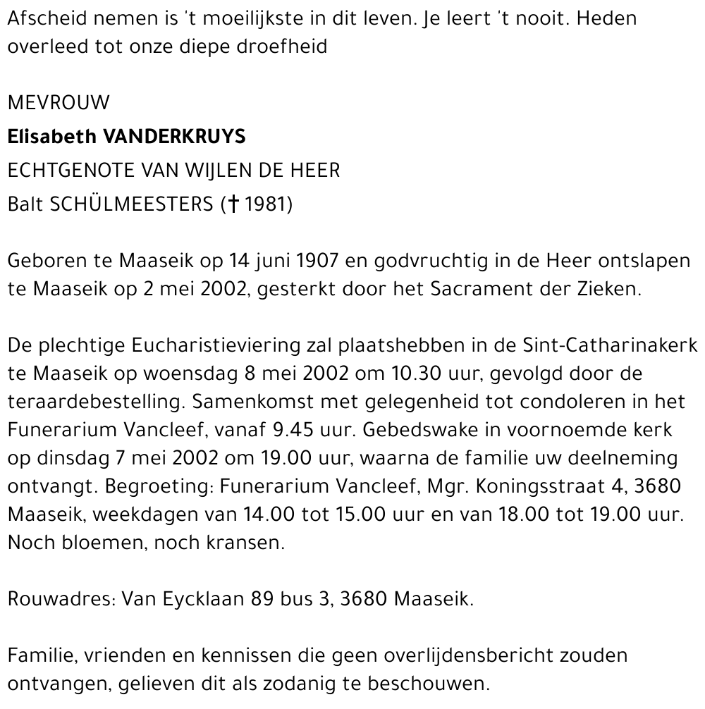 Elisabeth Vanderkruys