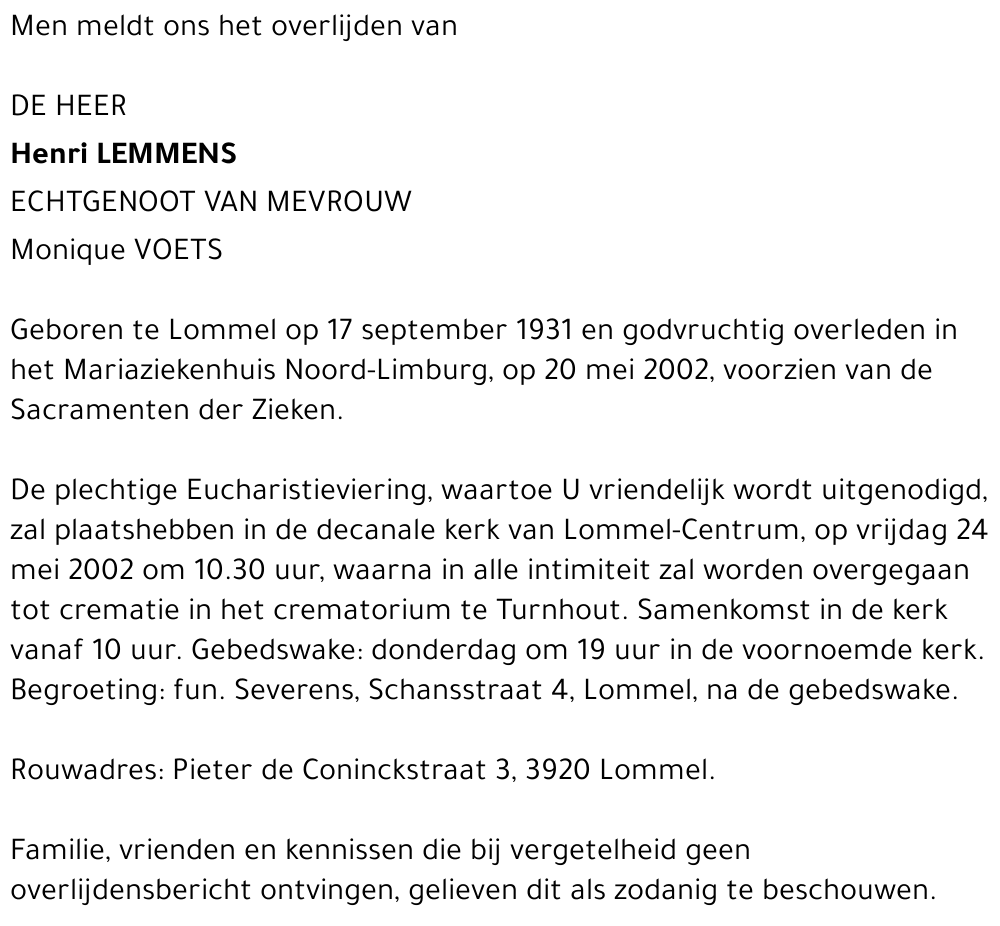 Henri Lemmens