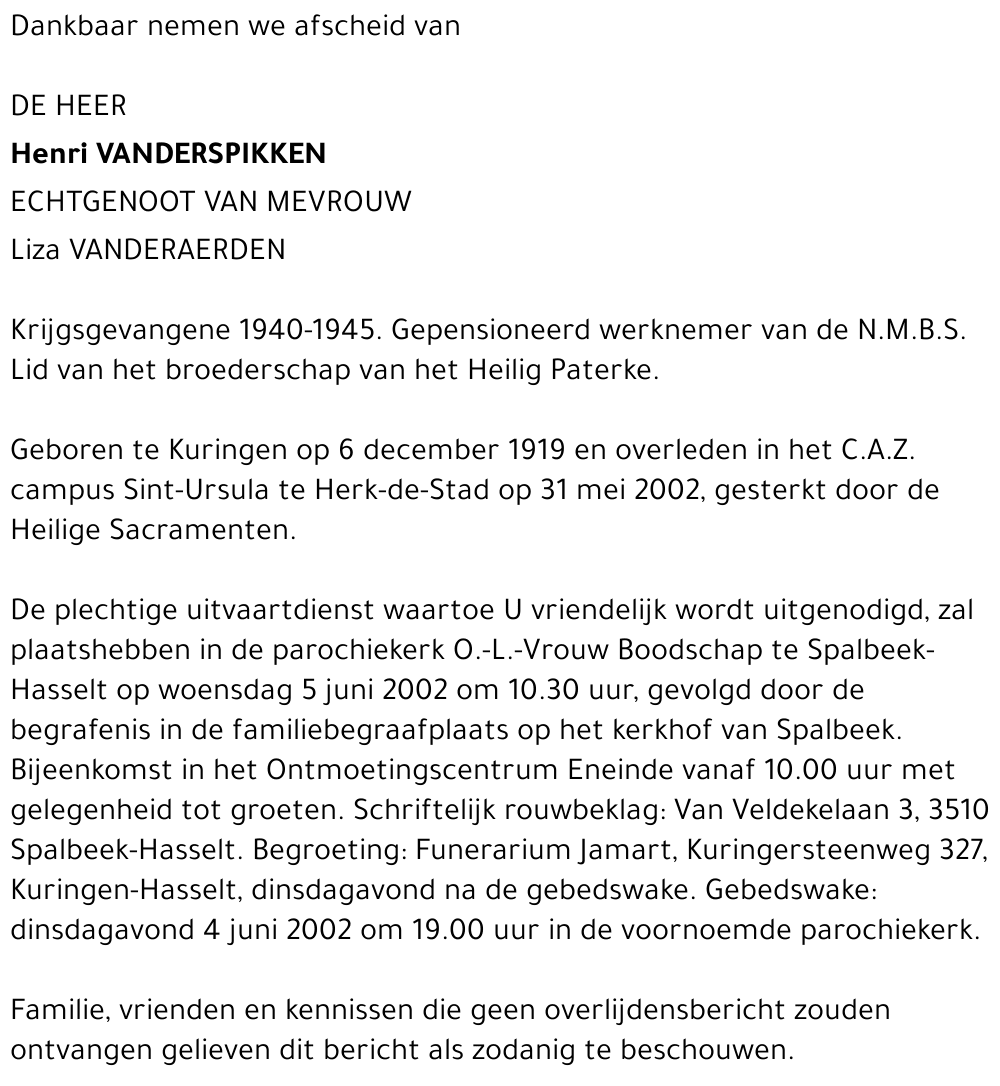 Henri Vanderspikken