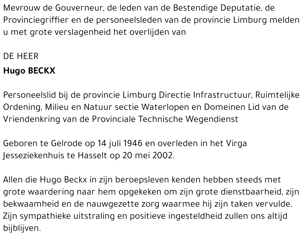 Hugo Beckx