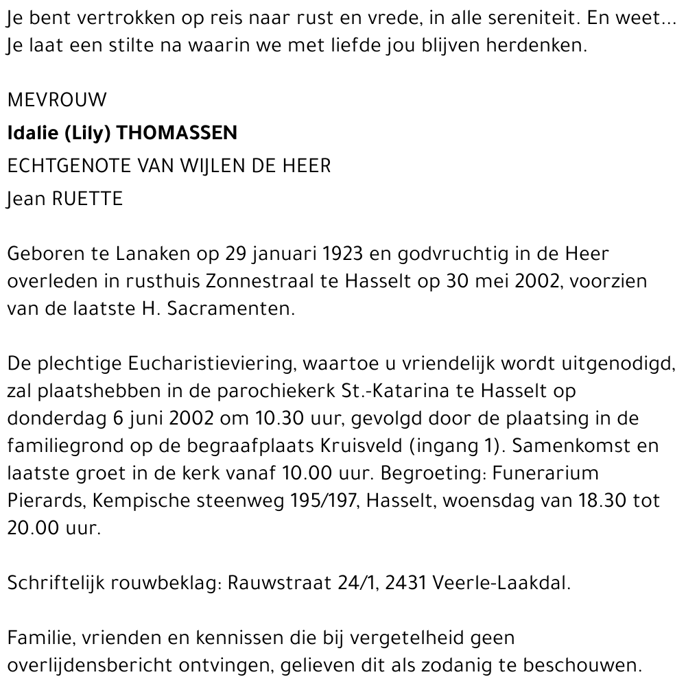Idalie Thomassen