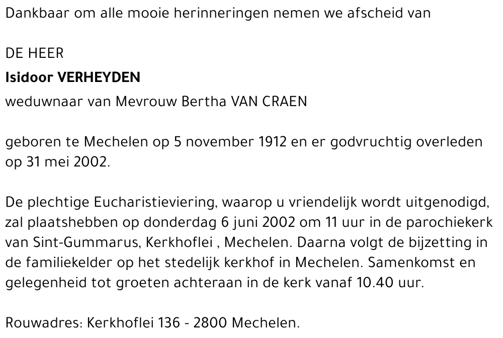 Isidoor VERHEYDEN