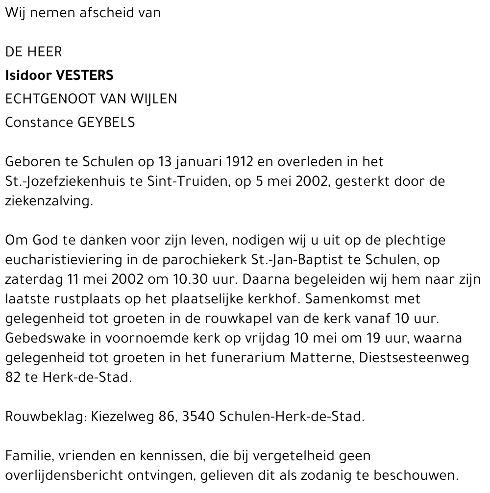 Isidoor Vesters
