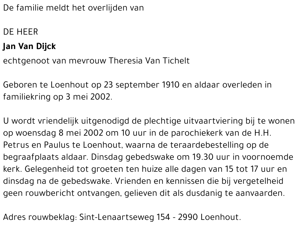 Jan Van Dijck