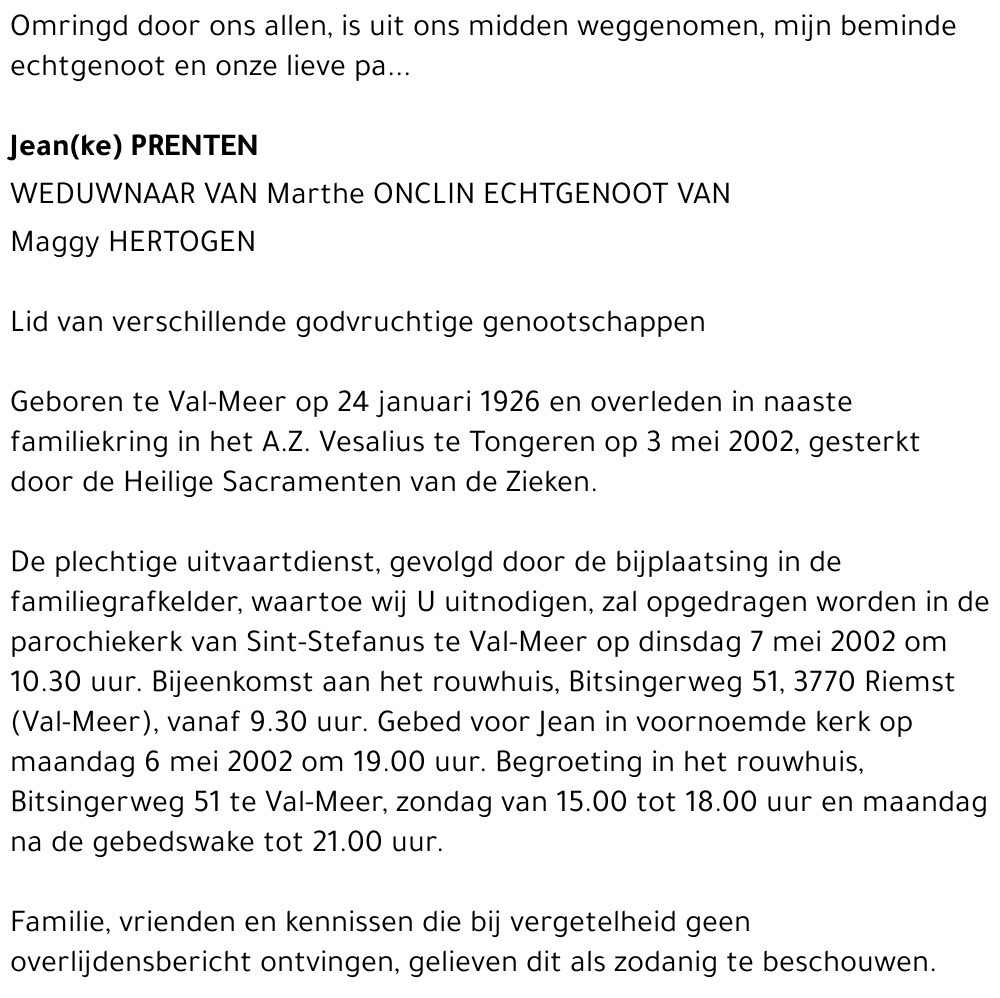 Jean(ke) Prenten
