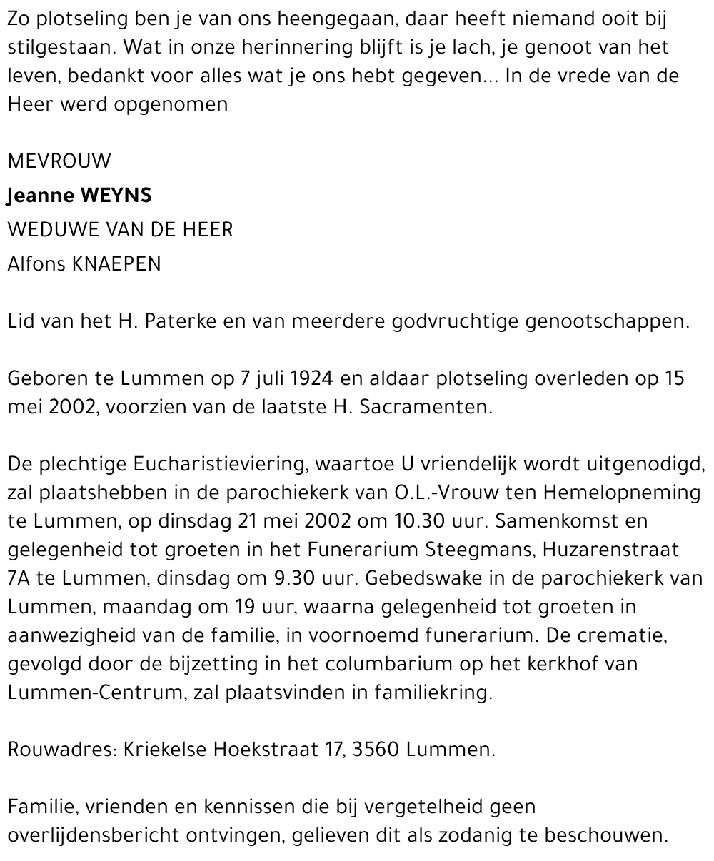 Jeanne Weyns