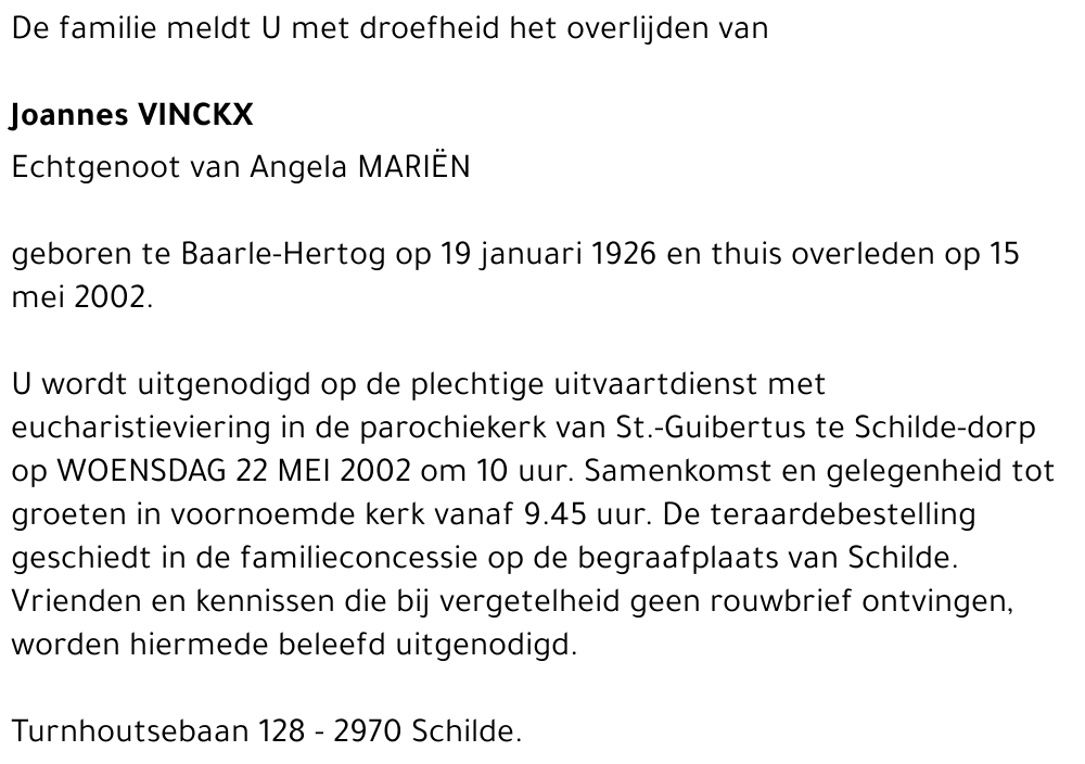 Joannes VINCKX