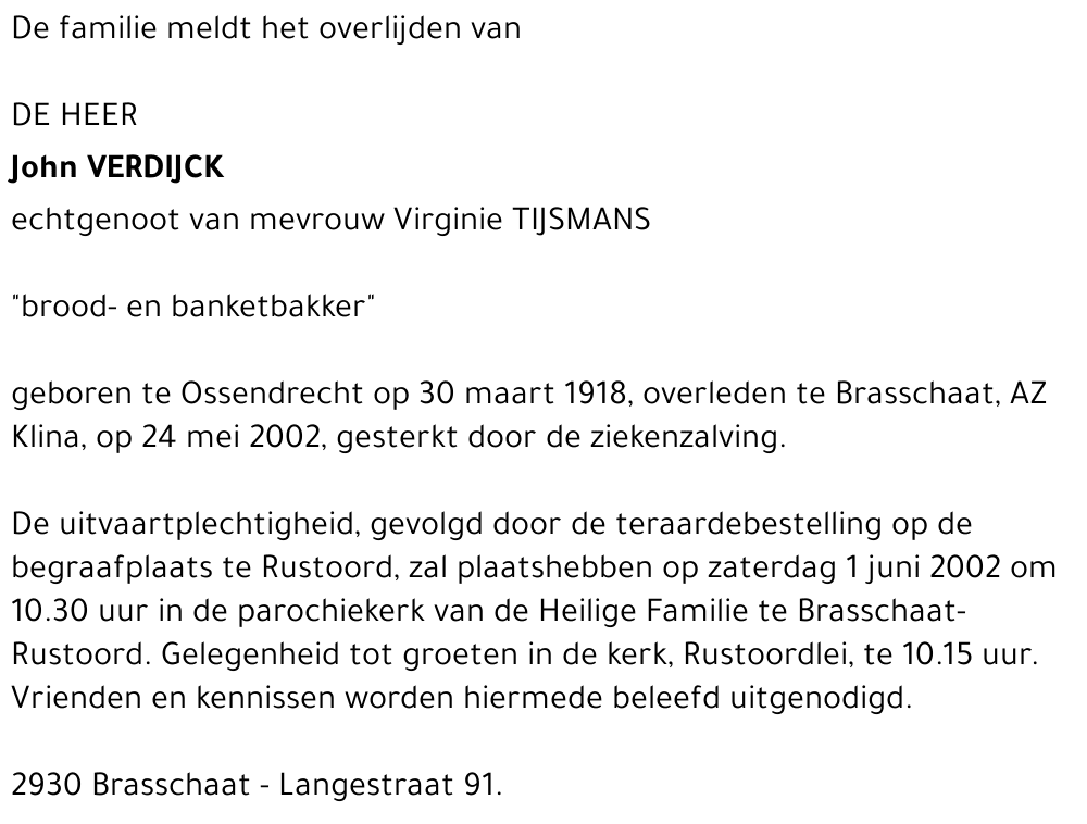 JOHN VERDIJCK