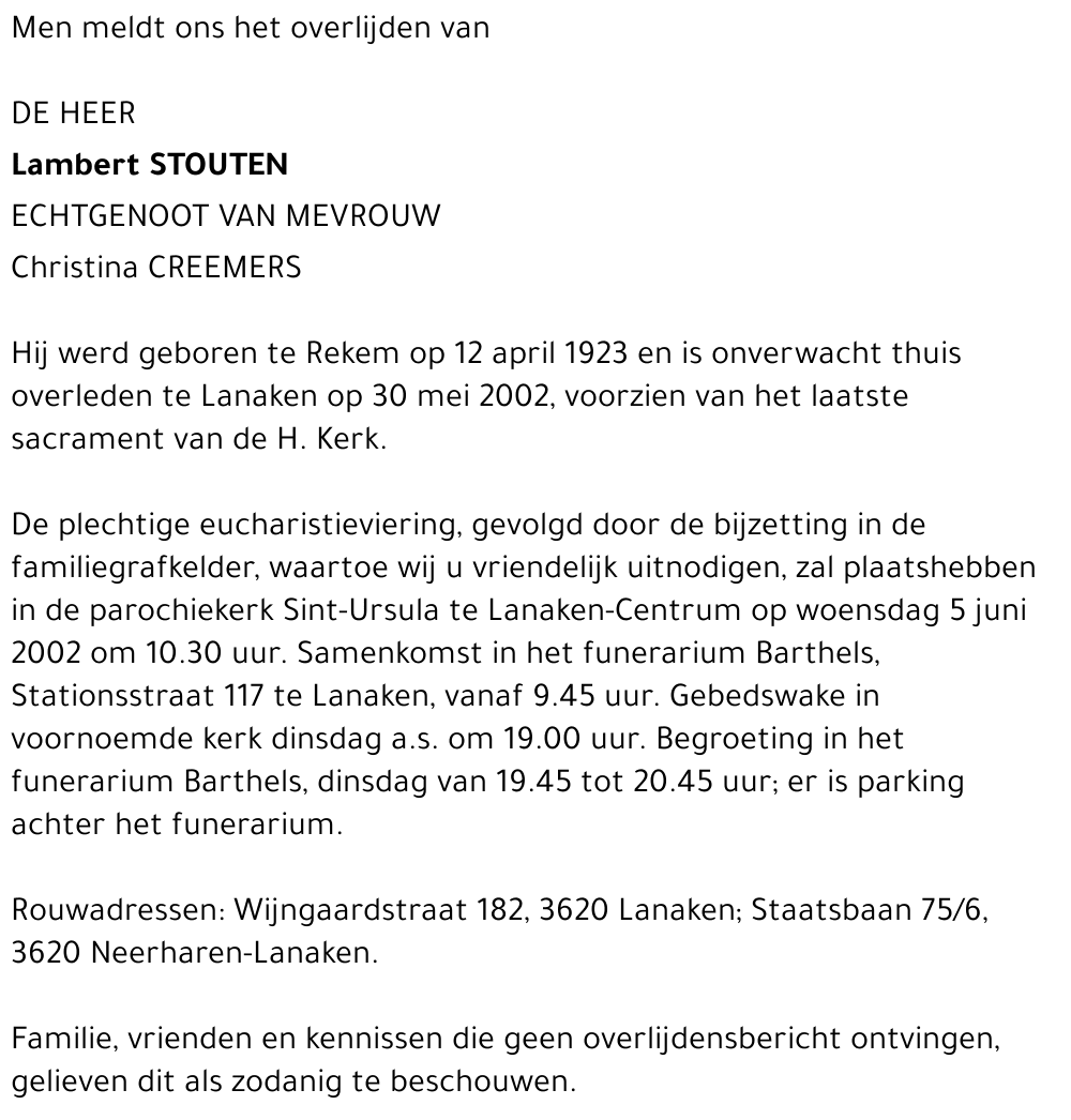 Lambert Stouten