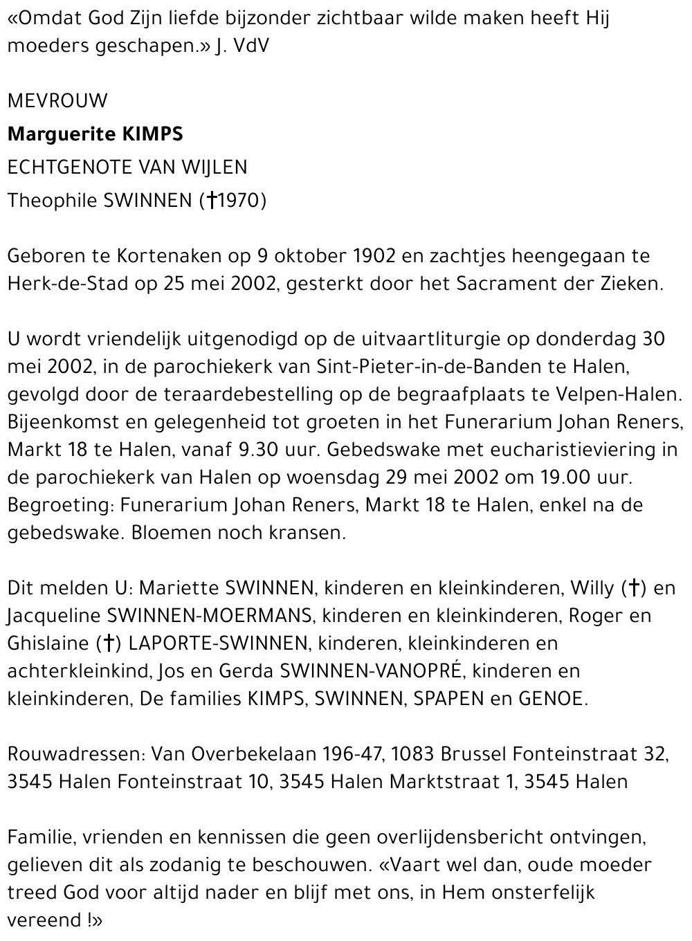 Marguerite Kimps
