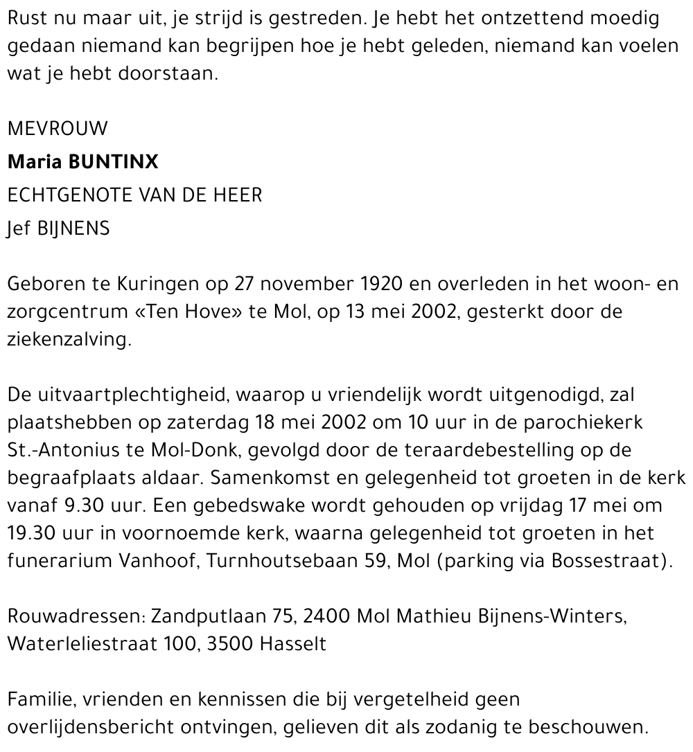 Maria Buntinx