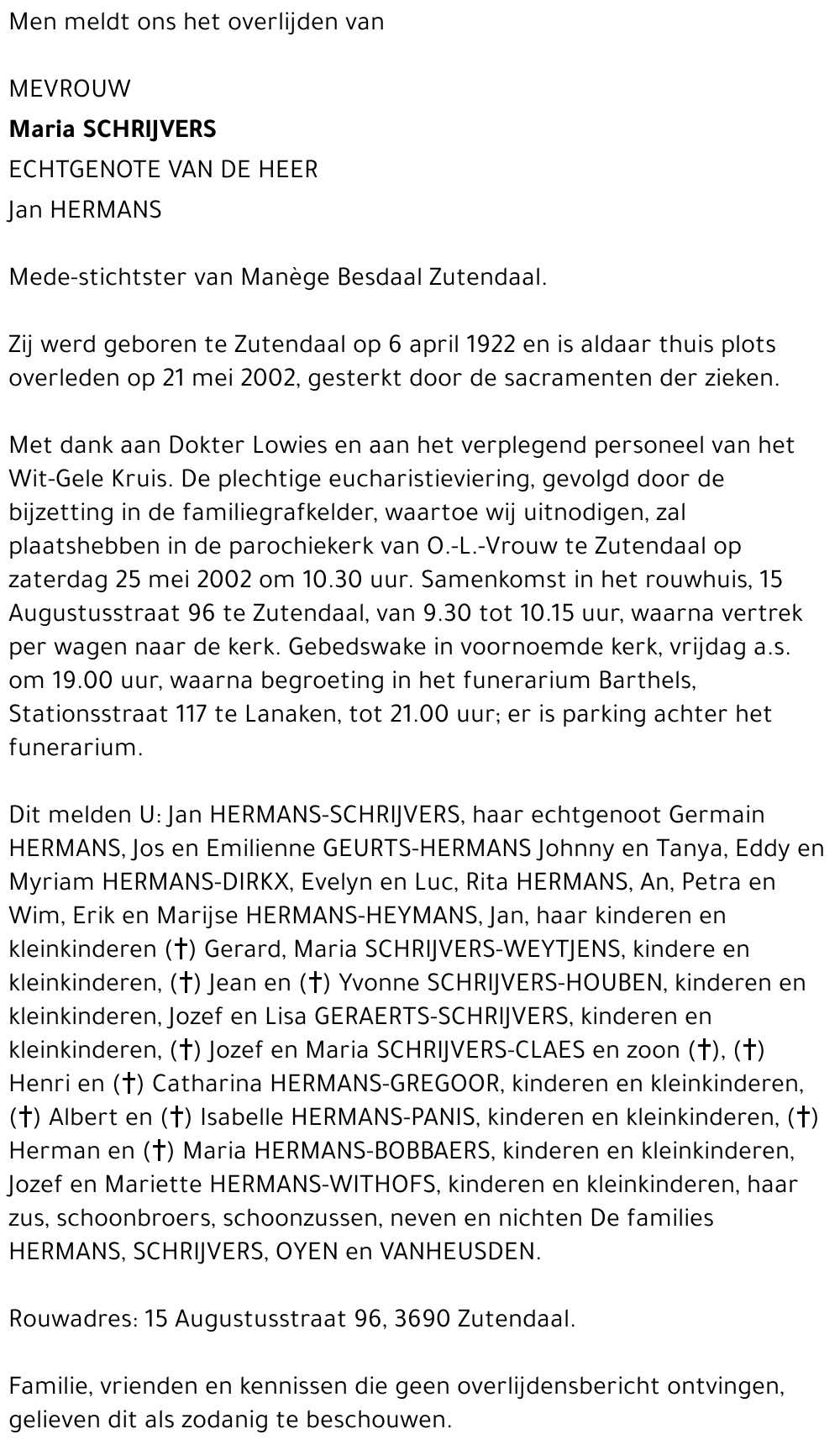 Maria Schrijvers
