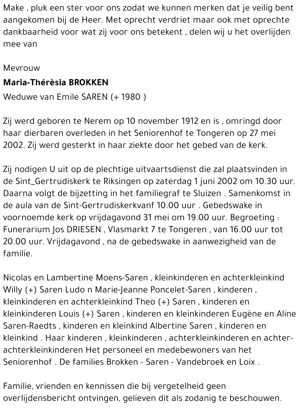 Maria-Thérèsia Brokken