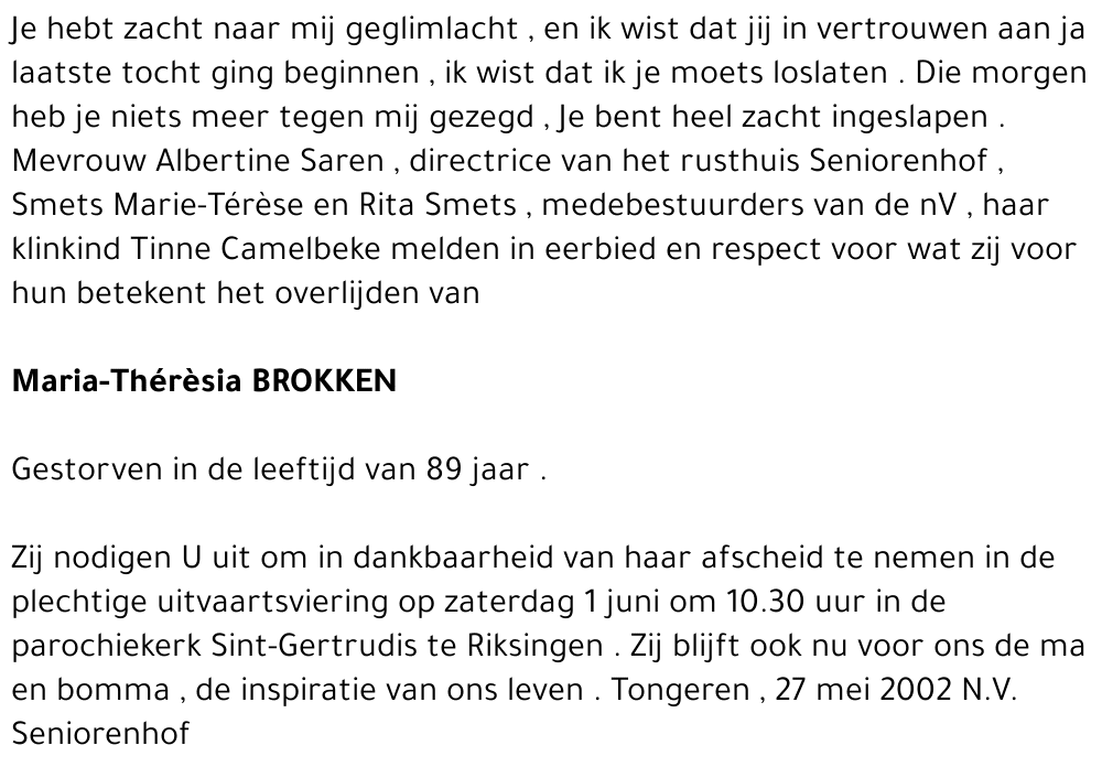Maria-Thérèsia Brokken