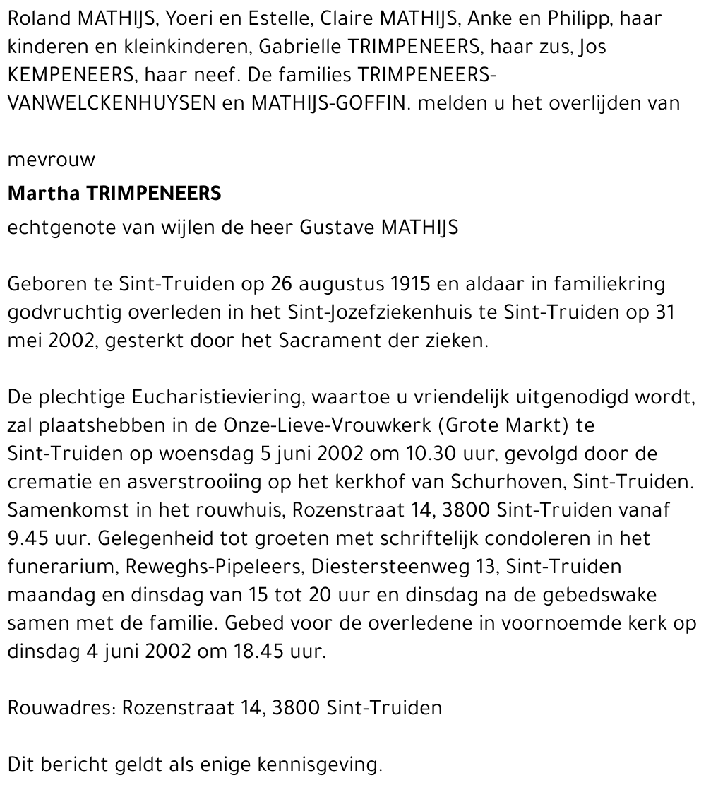 Martha Trimpeneers