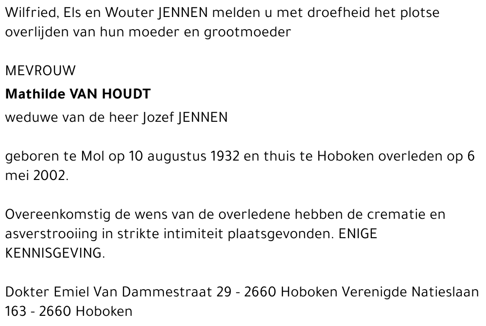 MATHILDE VAN HOUDT