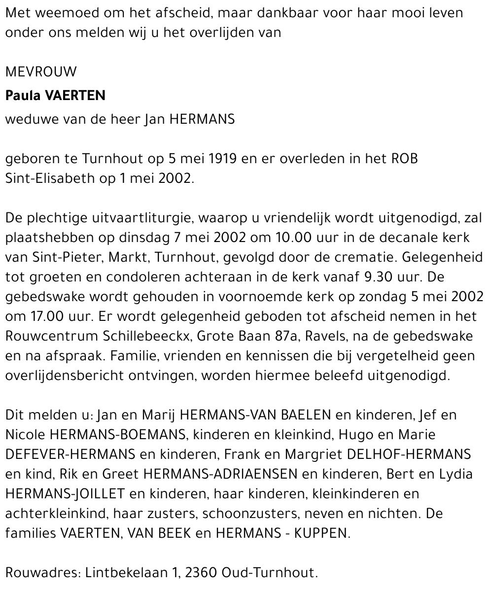 PAULA VAERTEN