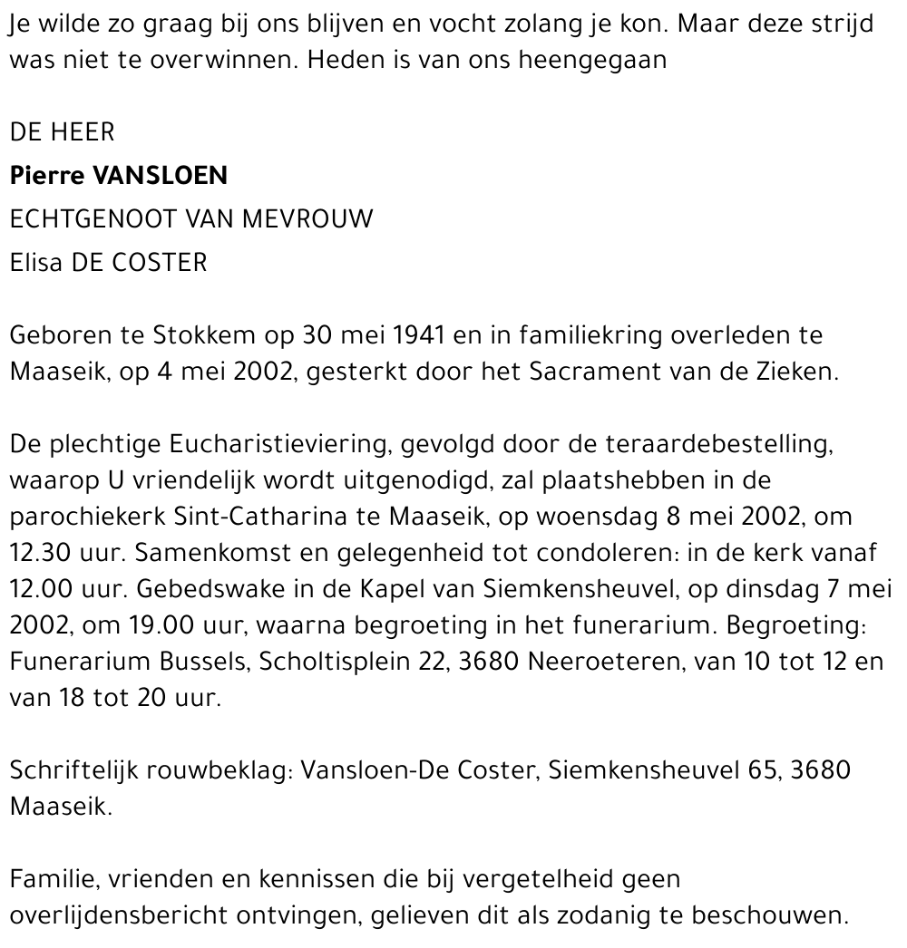 Pierre VANSLOEN