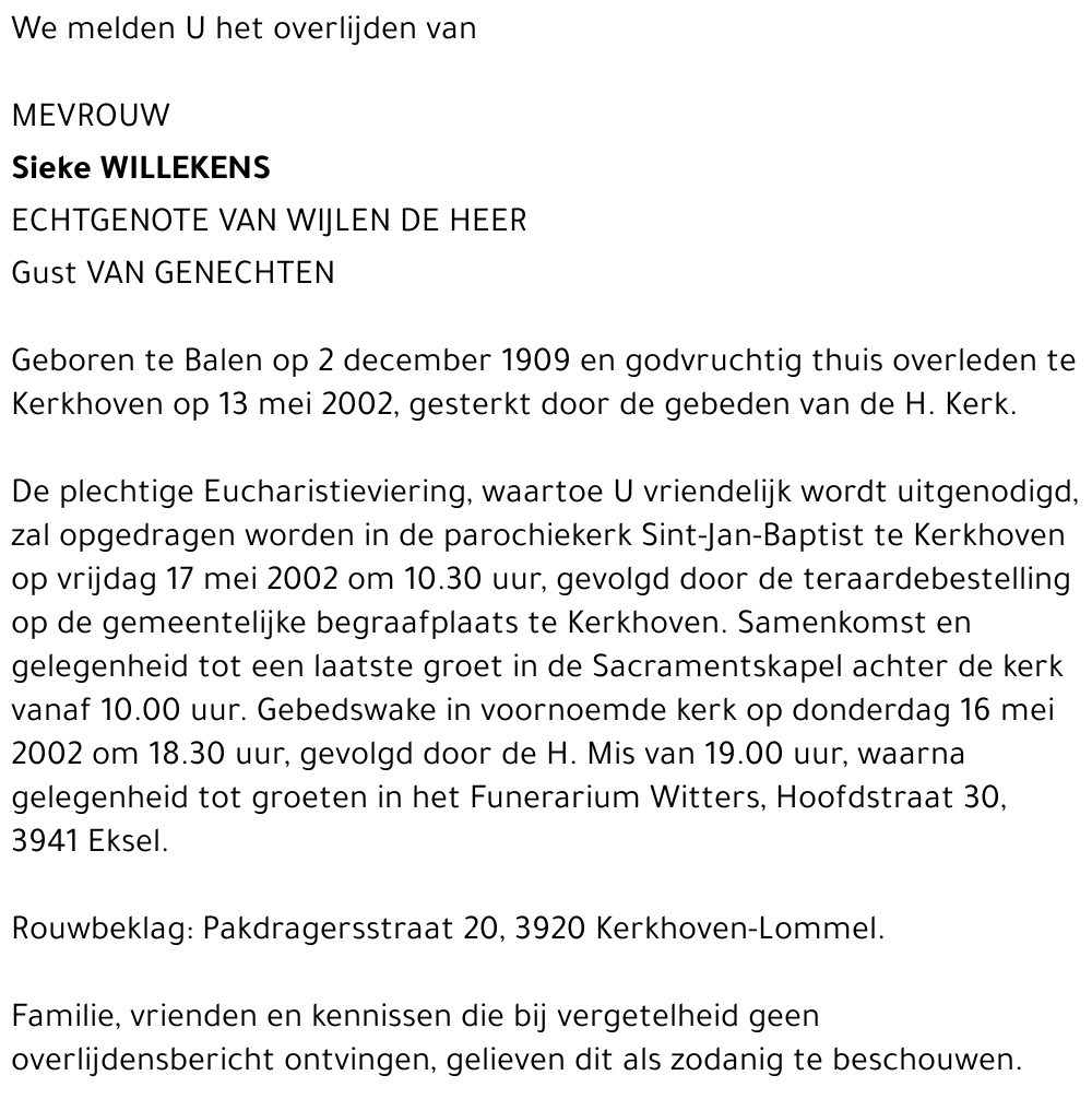 Sieke Willekens